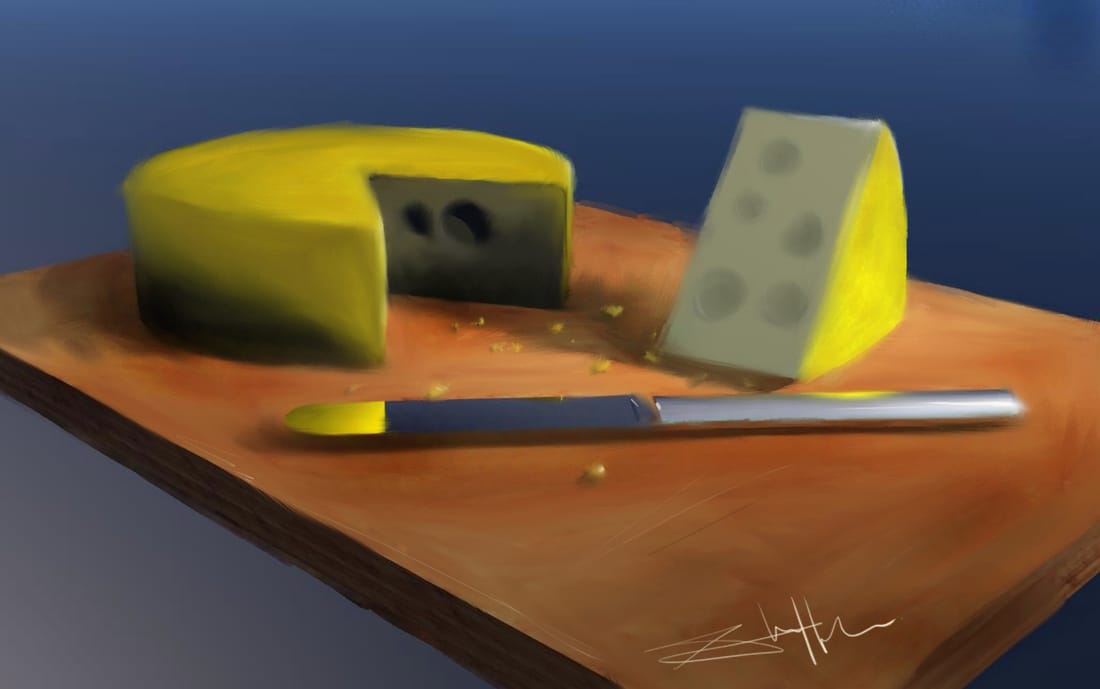 illustration of cheese board