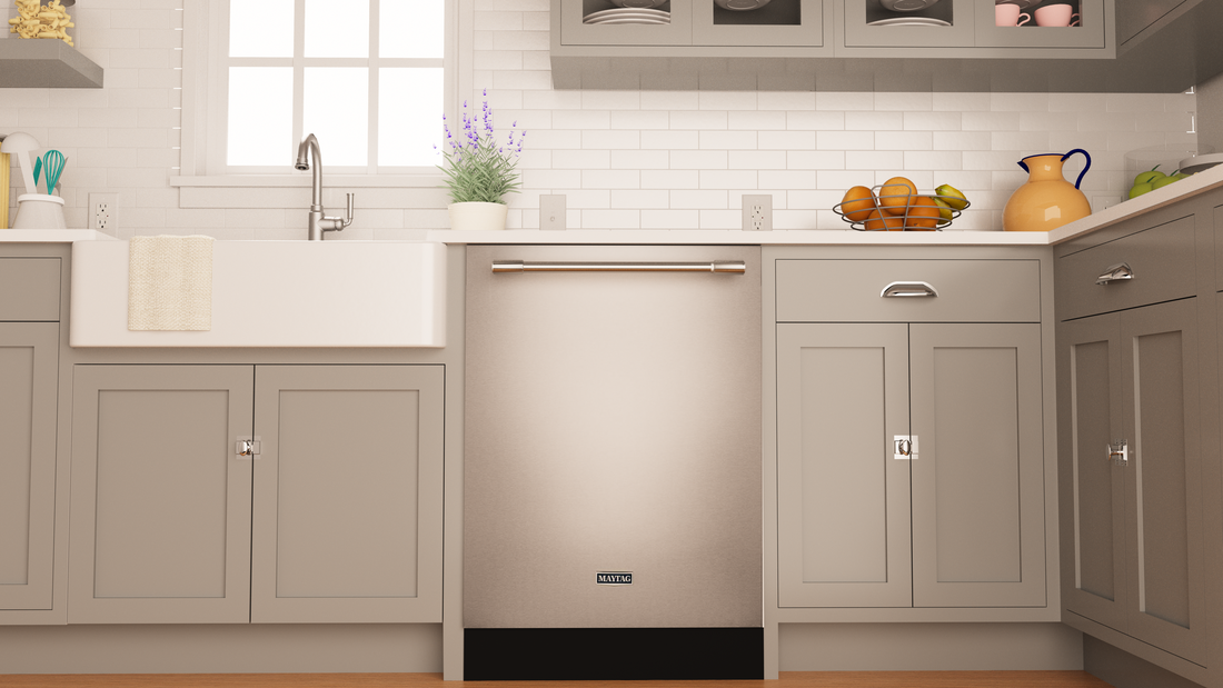 illustration of kitchen with dishwasher